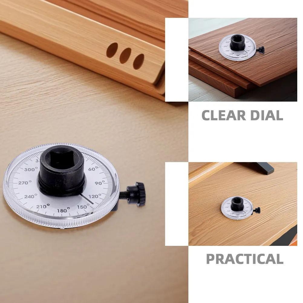 1Set Adjustable Angle Gauge Tool Chrome Vanadium Steel Dial Meter for Automotive Mechanical Engineering
