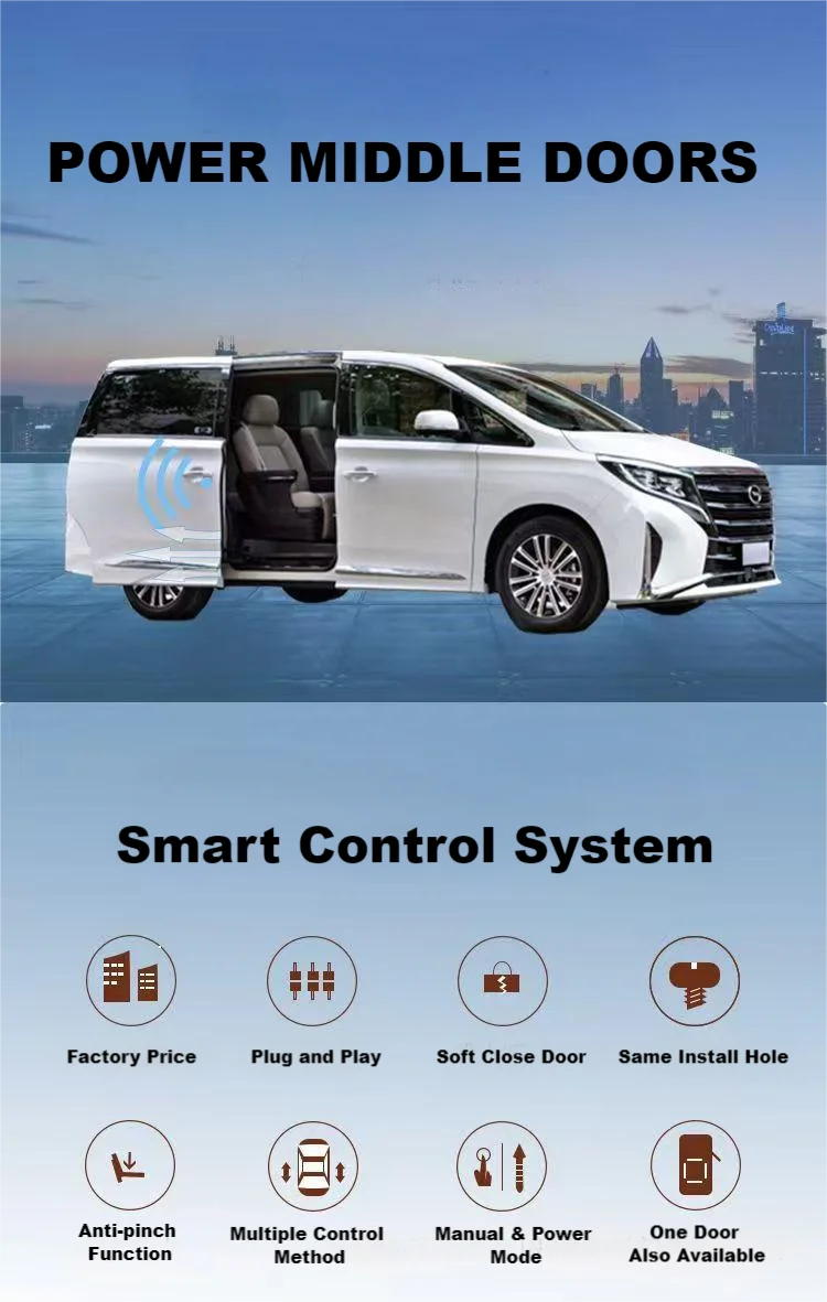 Puerta de coche central eléctrica de apertura y cierre automático para Mazda 8, sistema de puerta corredera automática antipellizco con Control remoto para Mazda MPV