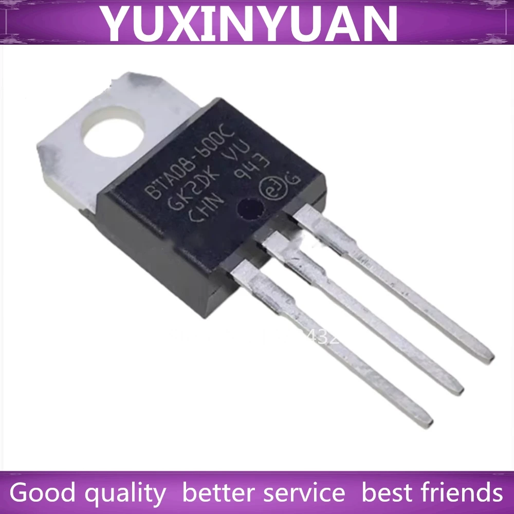 20pcs/lot Original Product BTA08-600CRG triac 600V 8A TO-220