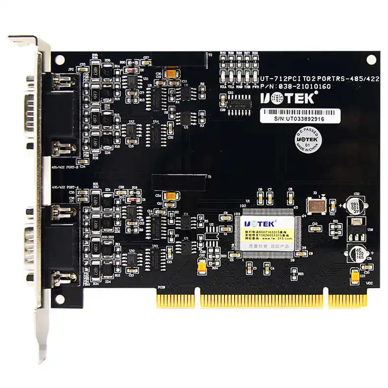 UT-712 PCI Serial Card PCI To 2-port RS485/422 Expansion Card Lightning Protection Optoelectronic Isolation