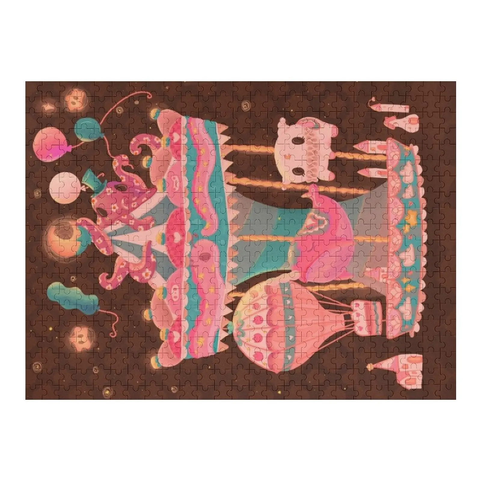 

Милая карусель-пазл с деревянными фотографиями, персонализированный персонализированный пазл с именем