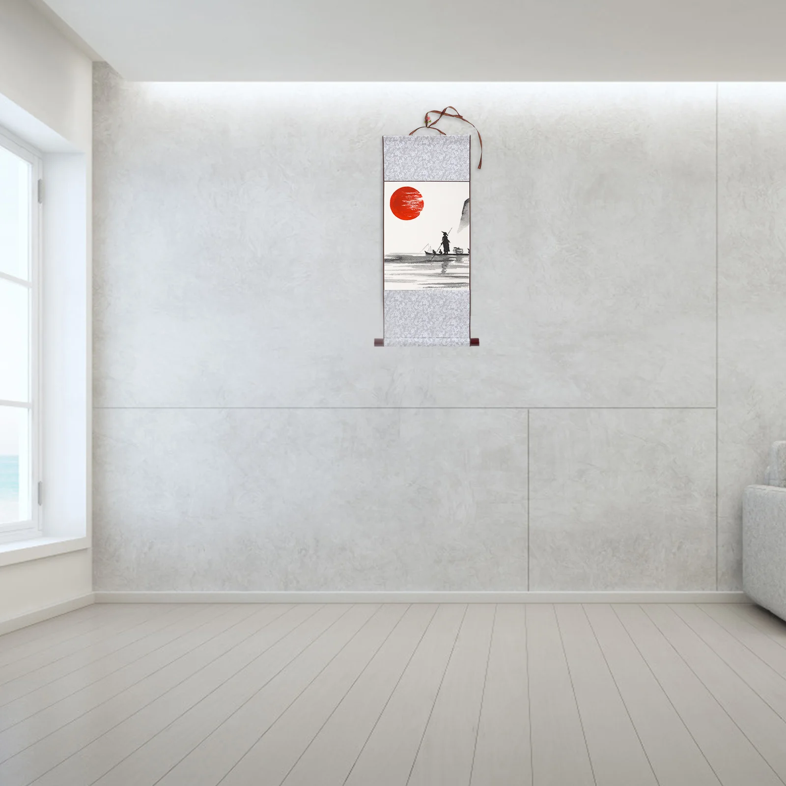 2pcs Calligraphy Blank Scroll Chinese Calligraphy Paper Blank Hanging Drawing Scroll Chinese Scroll Paper