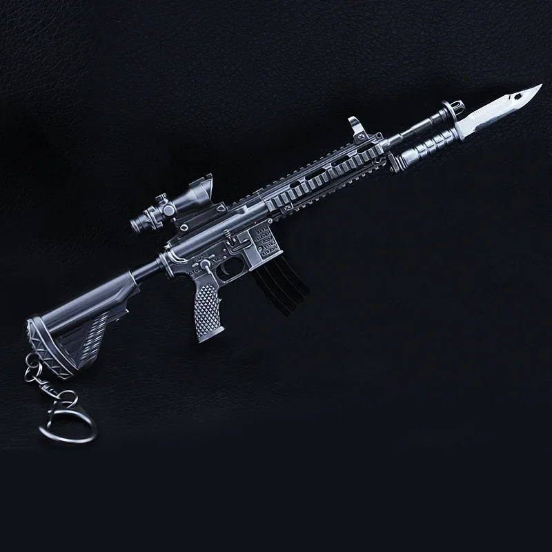 Miniature Model M416 Assault Rifle Gun Keychain Game PUBG CSGOING Pendant Child Gifts