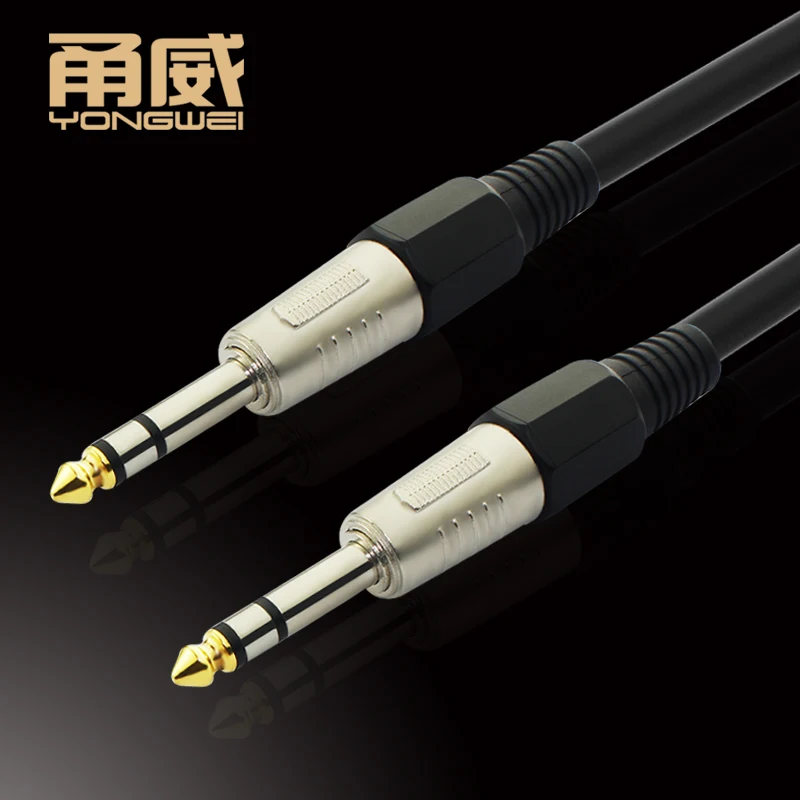 YONGWEI Cable de Audio con clavija de 6.5mm, conector macho a macho, Cable auxiliar para micrófono y guitarra eléctrica