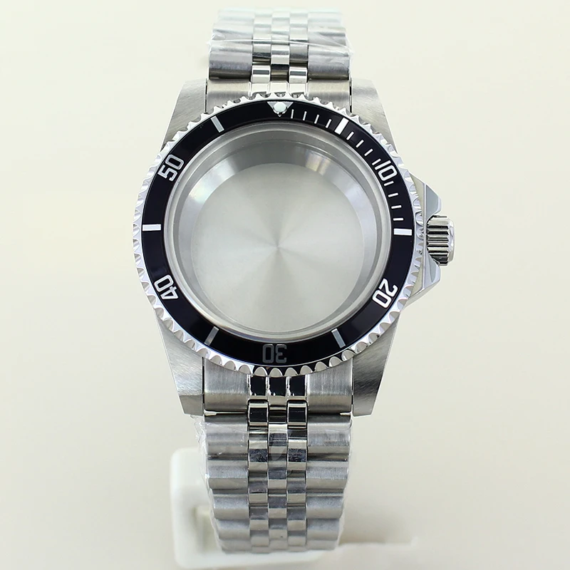 38MM Vintage Diving Case For Retro Submariner Nh35 NH36 NH34 NH38 4R36 Movement NH35 Watch Case 5-link Bracelet Sapphire Crystal