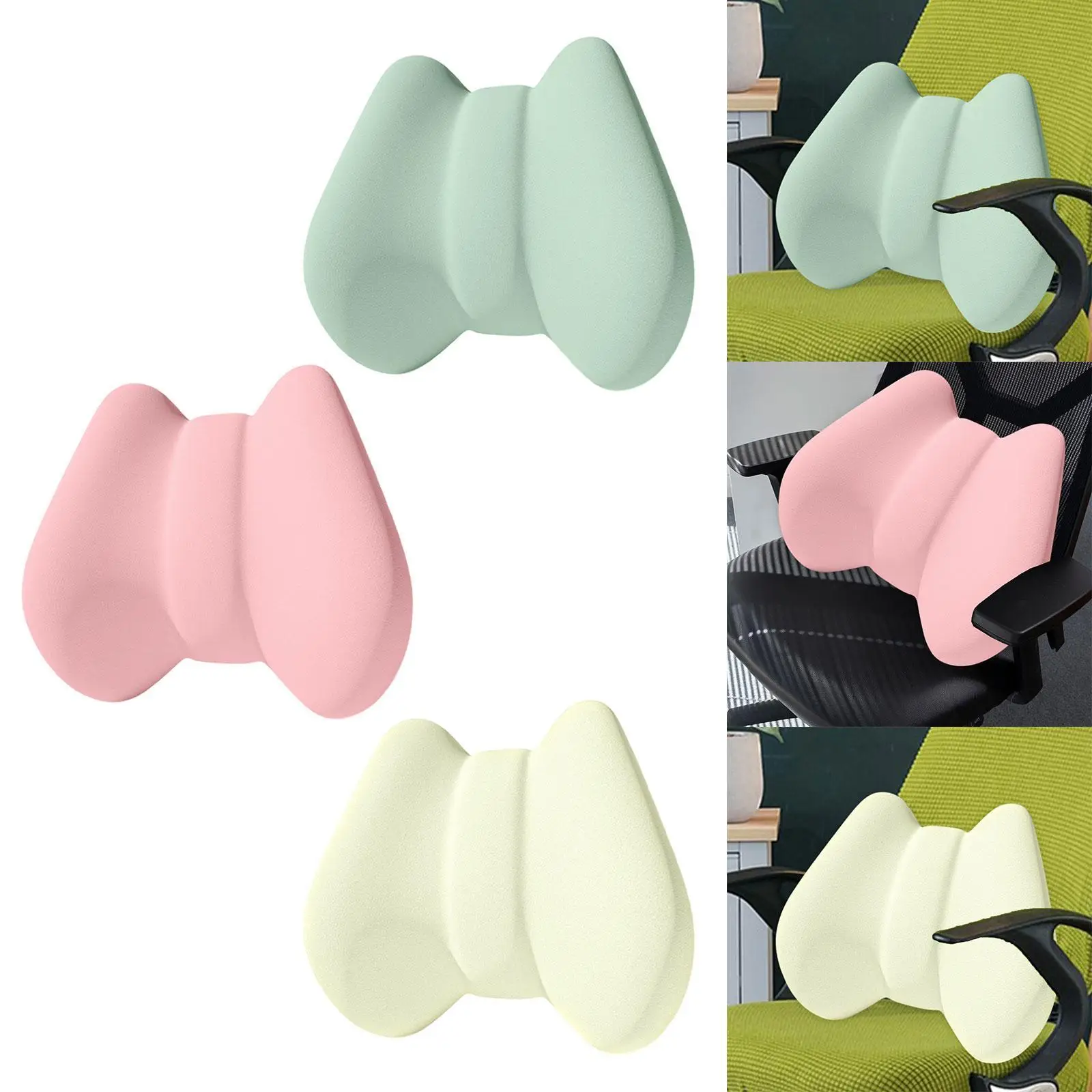 Lumbar Support Pillow Soft Washable Cover Office Chair Cushion for Pad Supportive Computer Gaming recliner Sofa Improve Posture