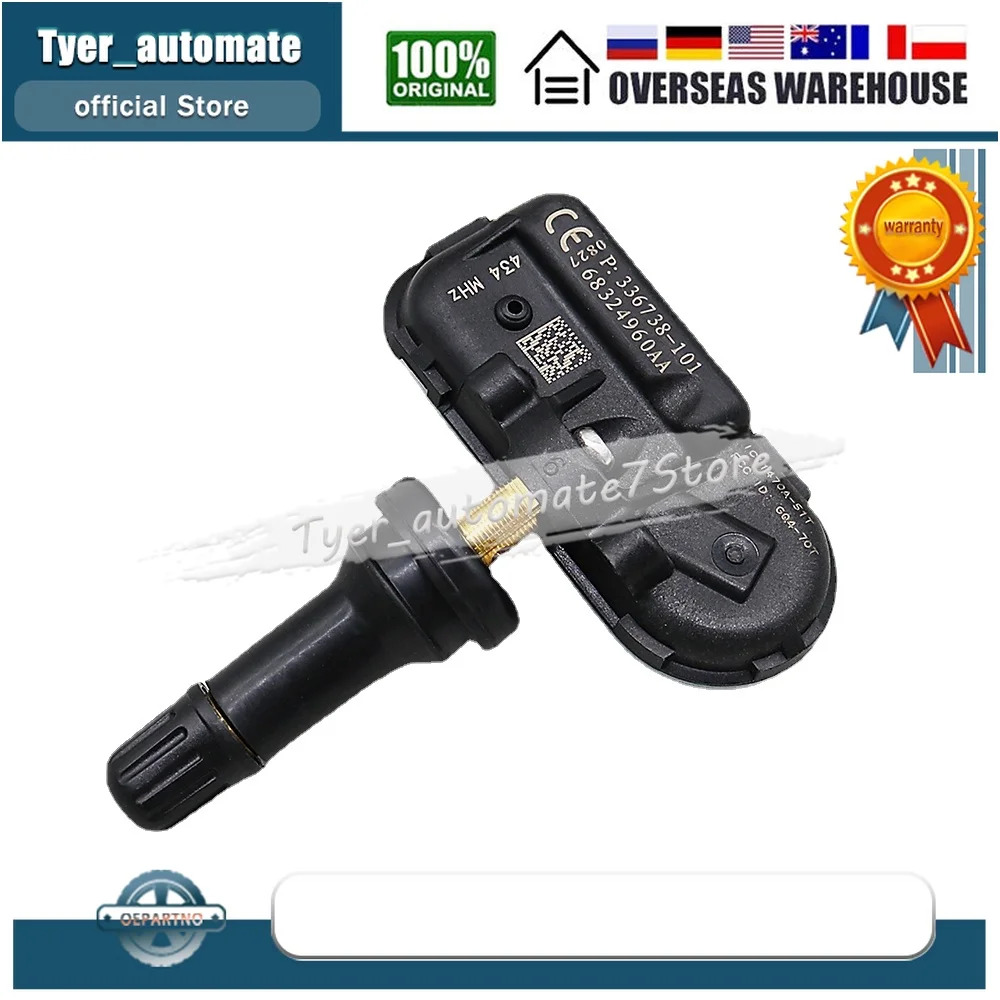 For JEEP CHEROKEE RAM 1500 1500 CLASSIC 2500 3500 Tire Pressure Monitoring System Sensor 434MHz 68324960AA 68324960AB