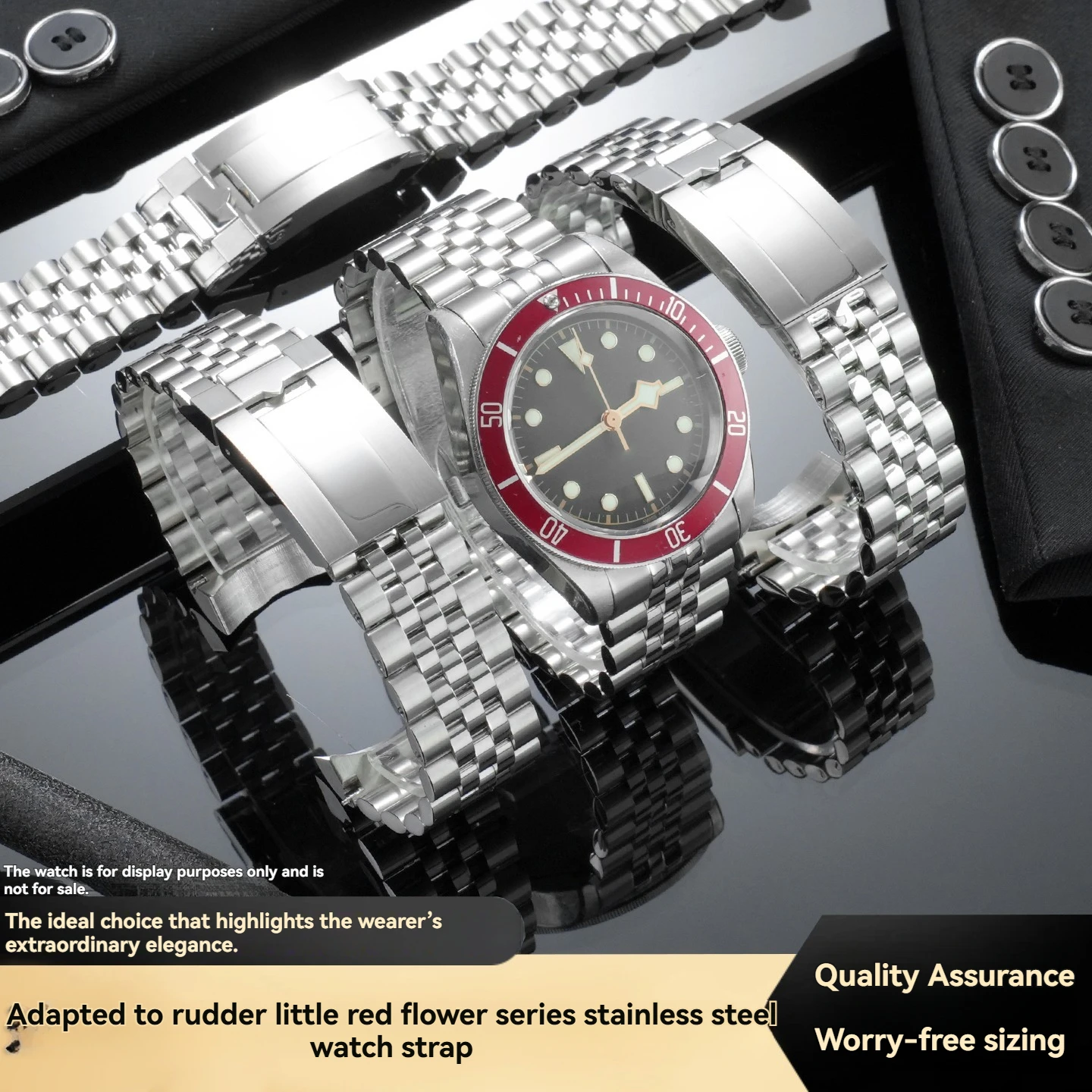 20/21/22mm Stainless Steel Strap for Tudor Black Bay 1958 M7941A 79470 “Little Red Flower” Panda “Coke” Chronograph (Exclusive)