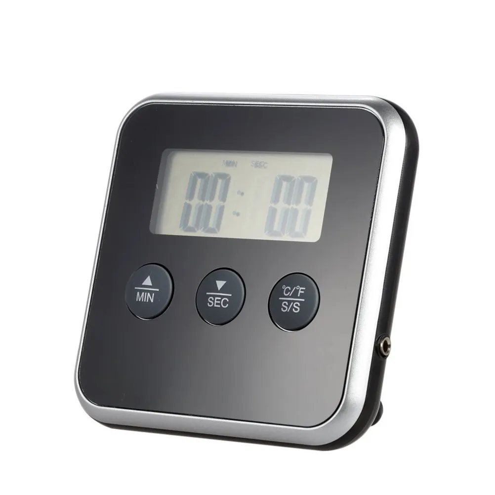 Professional Wireless Digital Thermometer for Bbq Grill Oven Smoking Monitoring Programmable Alarm Fahrenheit Celsius