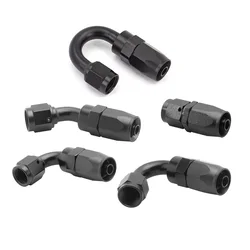 AN6/AN8/AN10 Straight 0°/45°/90°/120°/180° Degree Aluminum Swivel Hose End Fitting Adapter Oil Fuel Line NPT PLUG Wholesale