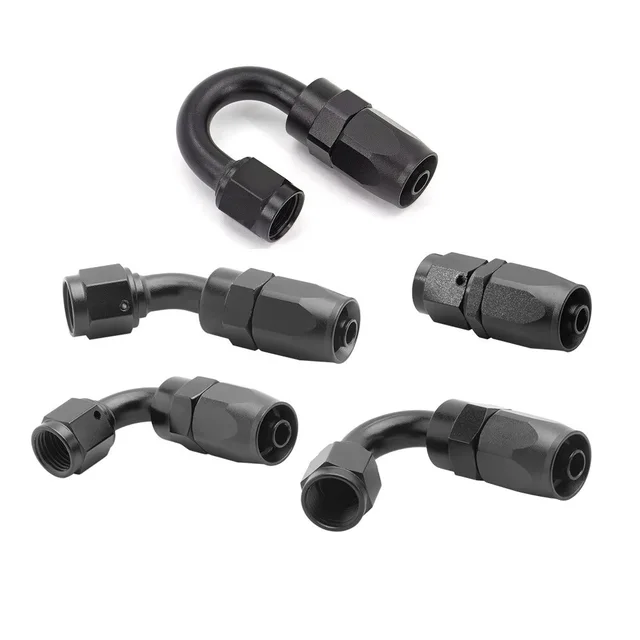 AN6/AN8/AN10 Prosty 0 ° /45 ° /90 ° /120 ° /180 °   Stopniowany aluminiowy obrotowy adapter końcówki węża Przewód paliwowy oleju WTYCZKA NPT Hurtownia