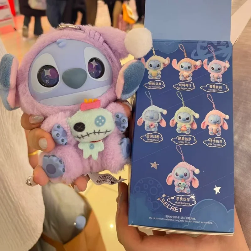 

2025 Kawaii Stitch Blind Box Bag Eat Some Thing Before Sleep Series Виниловый кулон Милая кукла Mystery Box Пушистая кукла Праздничный подарок