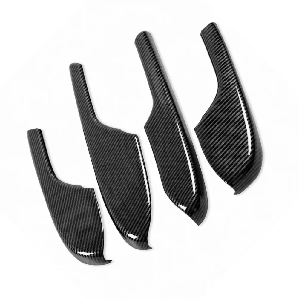 Inner Door Armrest Cover Protection for Honda For Civic 10th Generation Models 2016 through 2021 ABS Carbon Fiber Pattern 4PCS