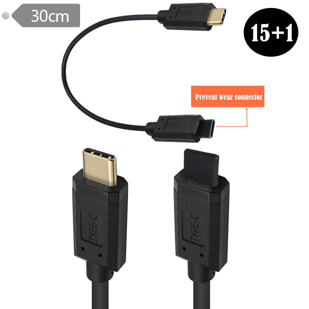 Anti wear test line anti wear connector USB type-c male to male 16 core full point 10GBPS