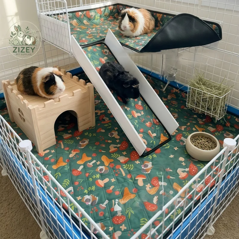 Waschbare Hamstermatte, Rutschfeste Kaninchen-Käfigunterlage, Verhindert Bumblefoot bei Meerschweinchen, Igel und Chinchilla – Detail 2