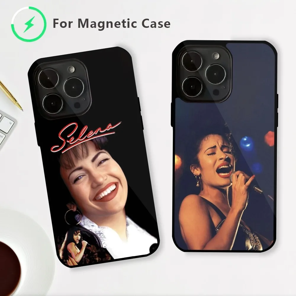 Singer Selena Quintanilla Phone Case For iPhone 15 14 13 12 Mini Pro Max Plus Magnetic Attraction Shell