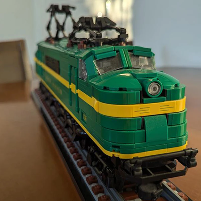 Модель городской автомобиль MOC, строительные кирпичи GE EP-4, электрический поезд, модульная технология, подарки, праздник, сборка, детские игрушки, костюм