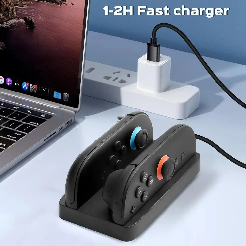 

Новая зарядная док-станция BlackLED с индикацией USB Type-C, зарядный кабель, подставка для зарядного устройства, зарядная станция для Nintendo Switch 2, путешествия