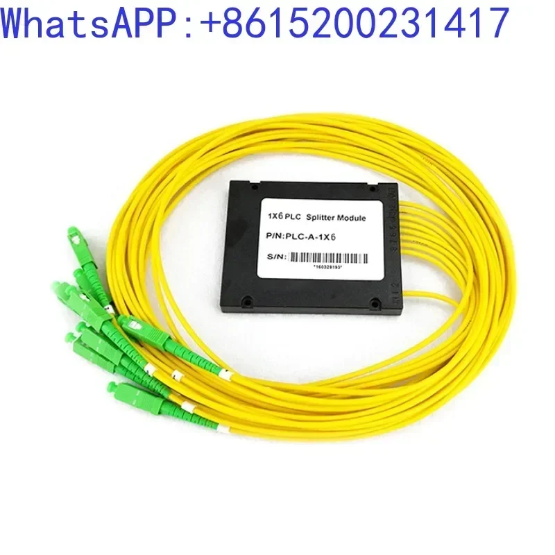 

accessoryPLC telecom grade 1-to-6 splitter 1-to-6 fiber optic splitter ABS box SC/APC 1:16 chip