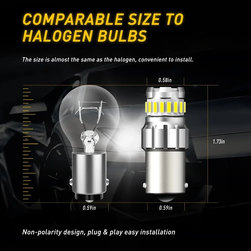 2 قطعة 1200LM Canbus T15 P21W 1156 BA15S LED لمبة لسكودا سوبيرب اوكتافيا 2 2011 2012 2013 كيا ريو النهار تشغيل ضوء DRL مصباح