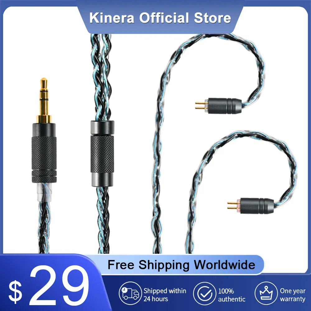 Celest Lara Earphone Cable Oxygen-free Copper 0.78mm 2Pin IEMs Accessories 3.5mm Plug Headset For Hifi Music Headphones Gifts