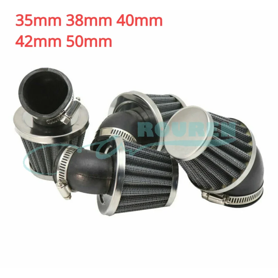 35mm 38mm 40mm 42mm 50mm Bent Air Filter Cleaner For HONDA CRF SSR SUNL TAOTAO Yamaha Pit Dirt BIKE ATV 50 70 90CC 110CC 125CC