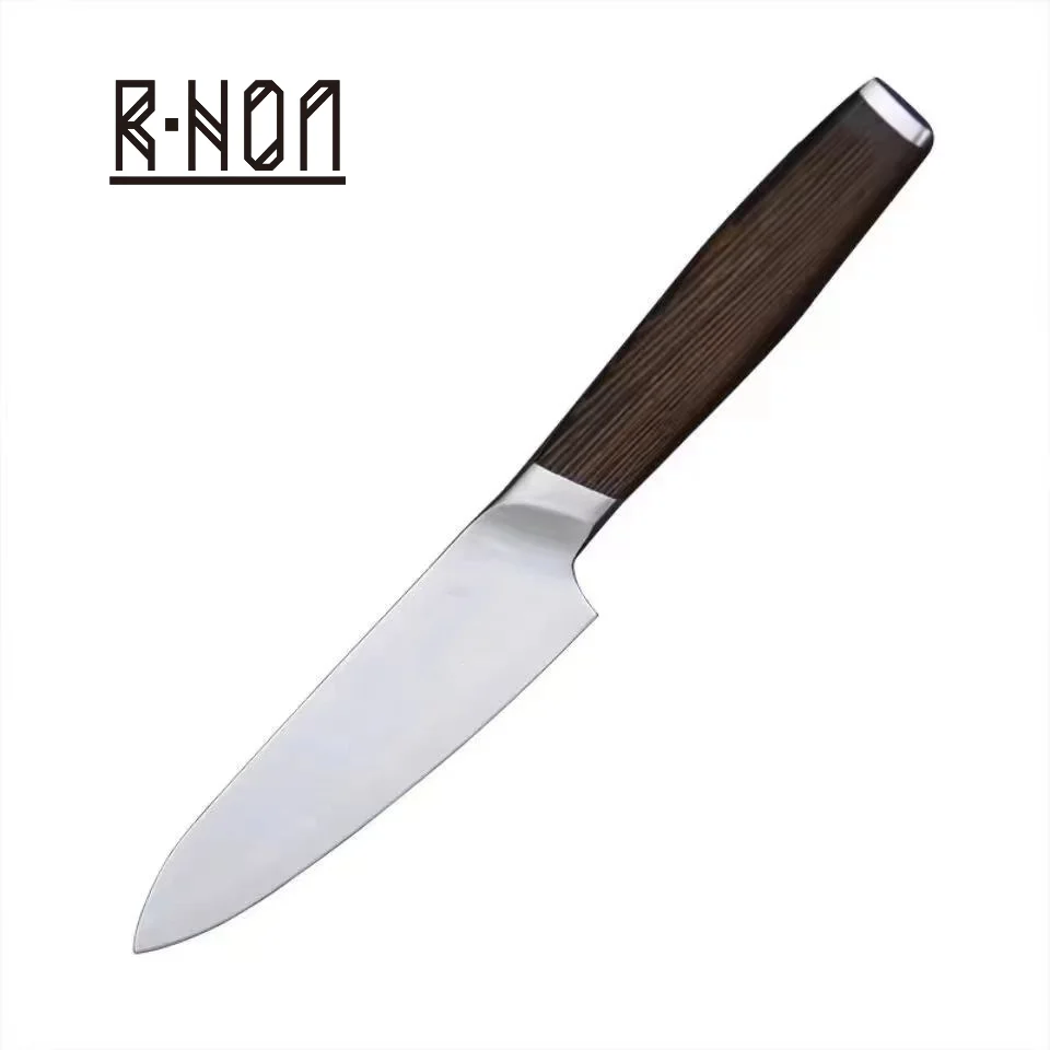 RHON 5inch Utility Knife Powder Steel L2 Powder Steel Ultra Sharp Blade Wenge Wood Handle Cuisine Kitchen Meat Slicing Knives