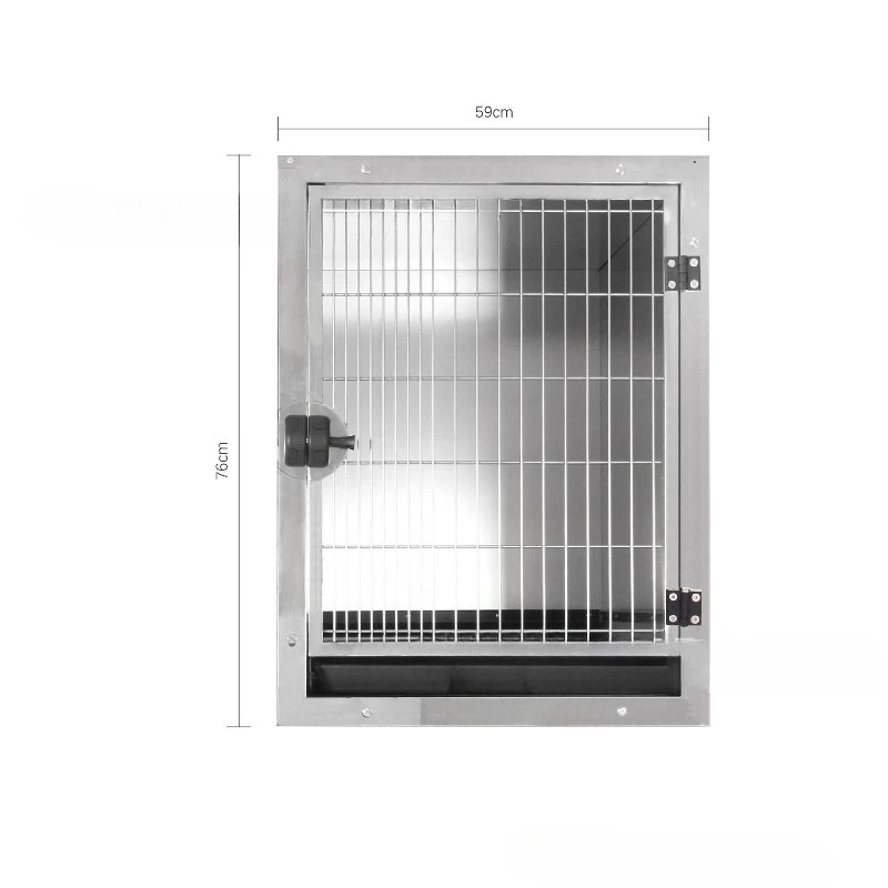 Pet foster dog cage, stainless steel group cage, pedal tray, special for pet stores and hospitals, suitable for large dogs