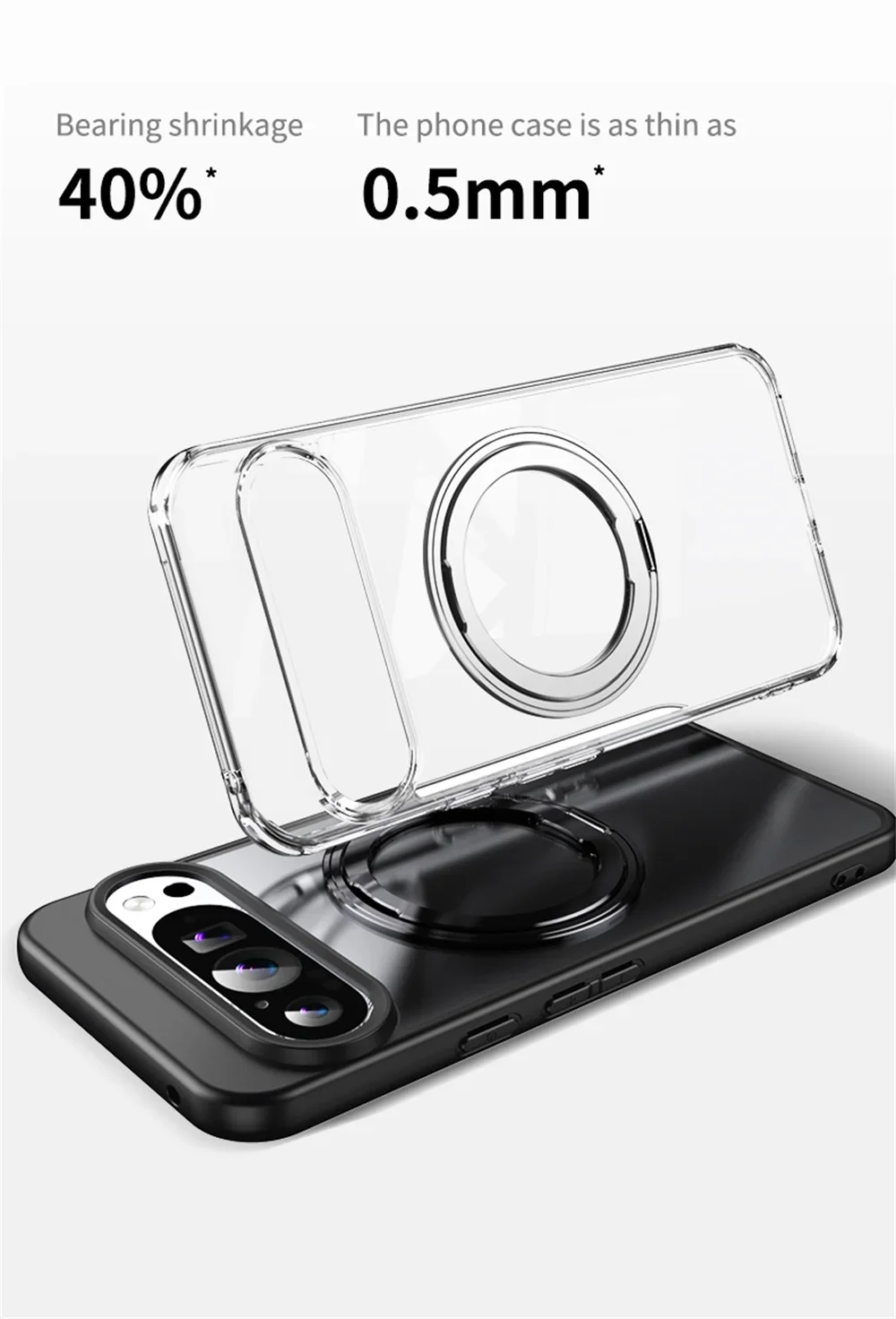360°Rotating Metal Stand Magnetic Case For Google Pixel 11 10 9 Pro XL 8 7 Pro 10A 9A 8A 7A Funda For Magsafe Shockproof Cover