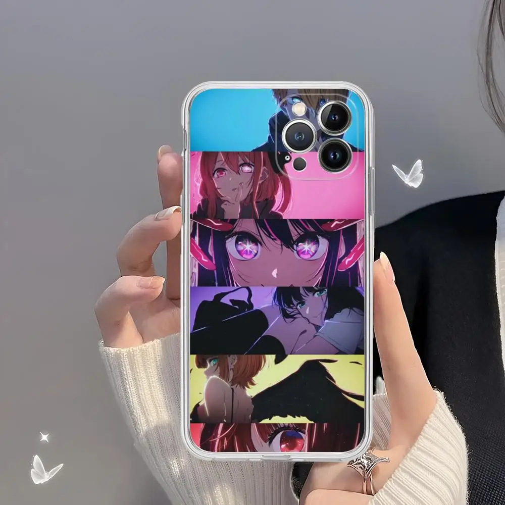 Anime Oshi No Ko Meisje Telefoon Hoesje Voor Iphone 15 14 13 12 Mini 11 Pro Xs Max Xr Se 6 7 8 Plus Zachte Siliconen Hoes