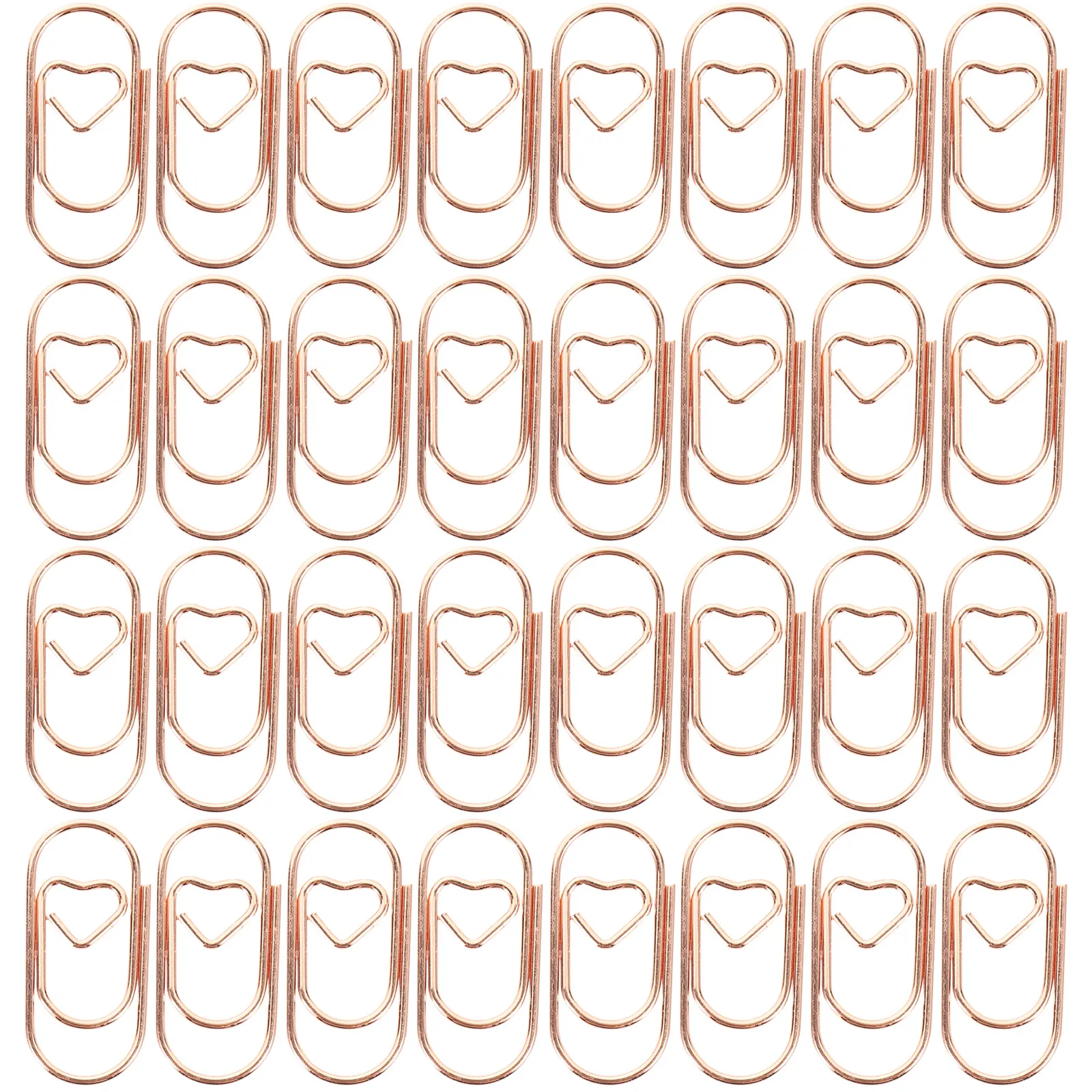 

100pcs Mini Heart Paper Clips Retro 20mm Metal Letter Folder Office Supplies Cute Bookmarks Photo Album Decorative