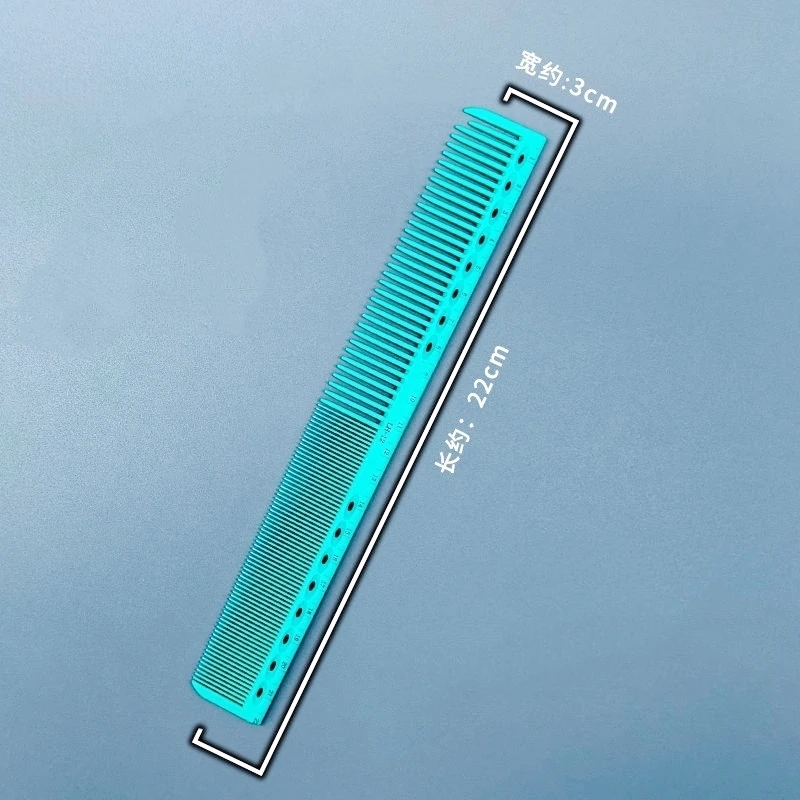 Haar Schneiden Kamm Mit Skala Cyan Gelb Lineal Haarschnitt Kämme Friseur Friseur Haarbürste Salon Styling Werkzeuge Y0521 – Detail 14