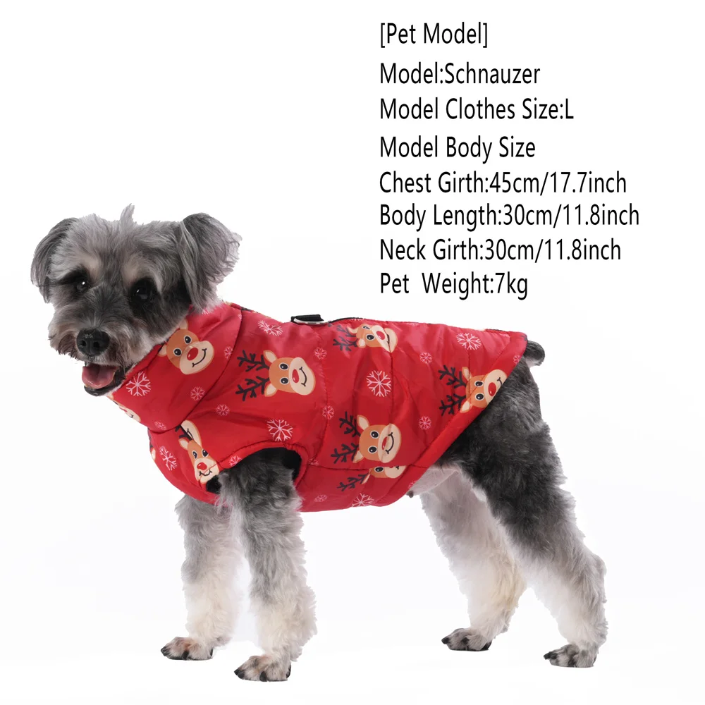 Autunno inverno Pet Dog Clothes for Small Medium Dogs Cat Waterproof addensare Fleece Puppy Print Jacket Coat Schnauzer Pet Clothing