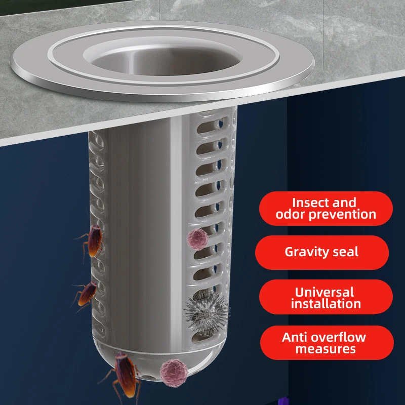 4PCS Plastic Sink Drain Filter Anti Clogging Hair Catcher Shower Bathroom Essential Pipes and Drainage Accessories - Image 5