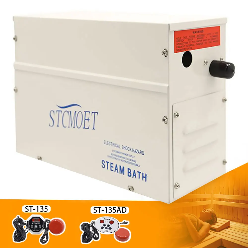 

Steam Generator New Sauna Room Steamer Heater Bath Shower Room High Power Machine 3 to 9 KW Wet Steam Heating Modern