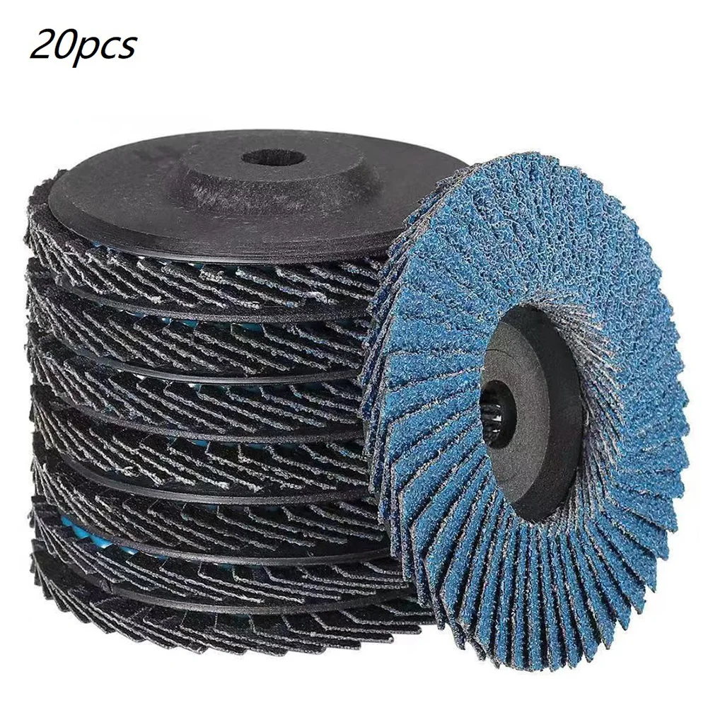 

20 шт. 2-дюймовый абразивный лепестковый диск для полировки лепесткового диска для угловой шлифовальной машины, металл, алюминий, нержавеющая сталь, заточка, удаление заусенцев