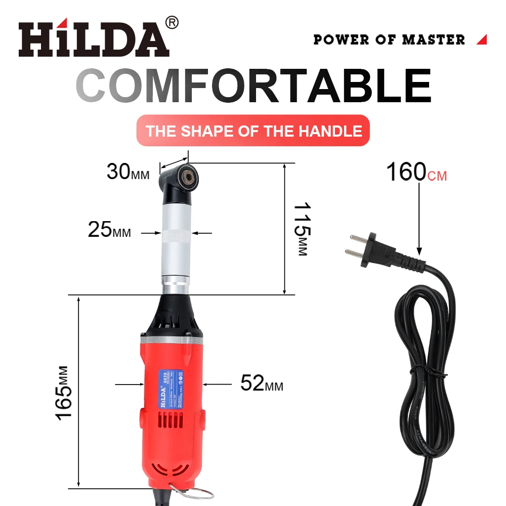 HILDA Ceramic Tile Beauty Sewing Tool 380W Electric Straight Grinder 6 Variable Speeds Cleaning Machine Grinder Sander Polisher 썸네일 5