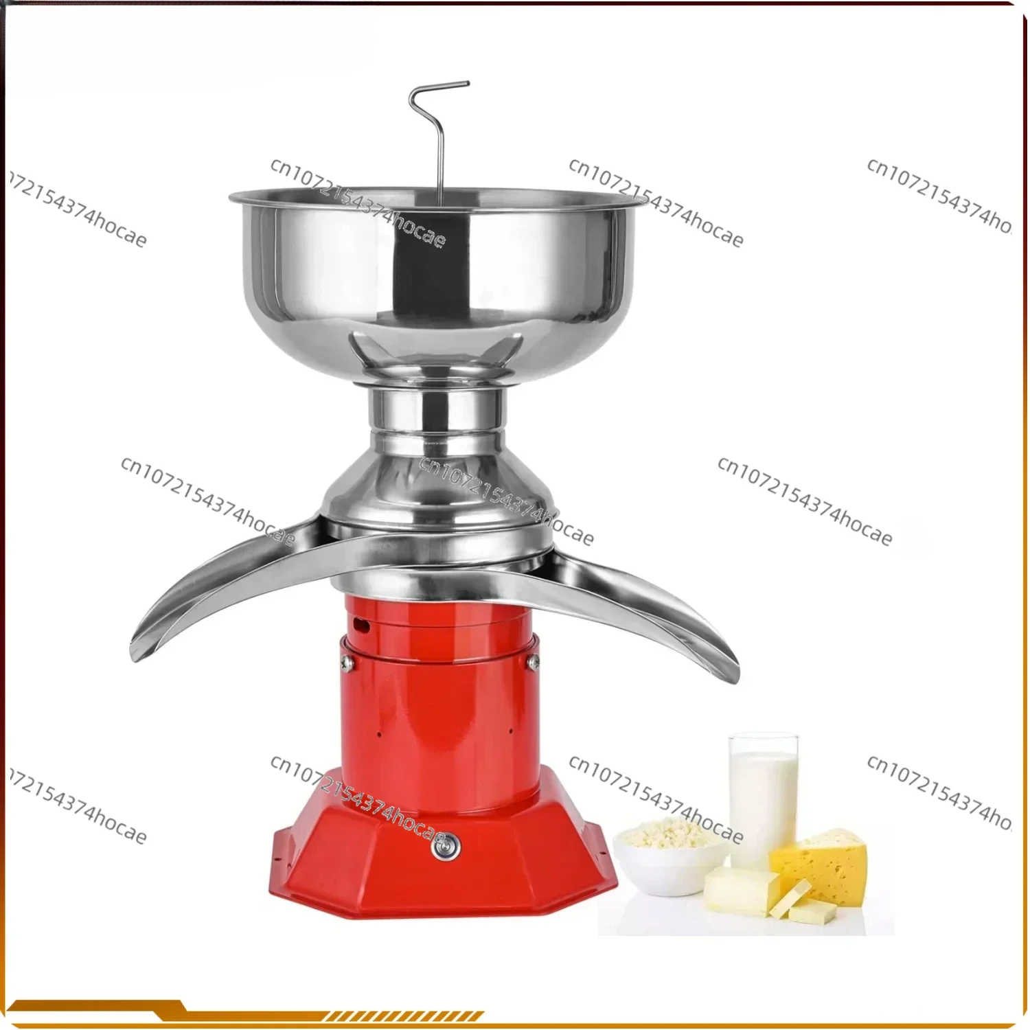 100W Milk Cream Centrifugal Separator Electric 50L/H Capacity Cream Maker with 5L Stainless Steel Bowl for Fresh Goat Cow Milk