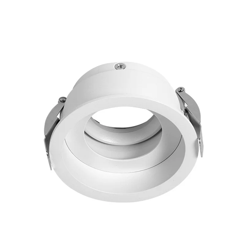 2024 New Led spot light housing cover round embedded angle adjustable GU10 MR16 GU5.3 anti-glaring downlight frame