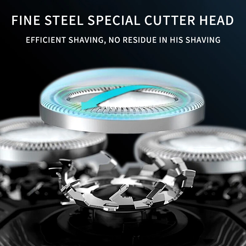 Razor Head Replacement Shaver Head Floating Washable Electric 6D Shavers Beard Practical Hair Trimmers Kit Cutter Blades
