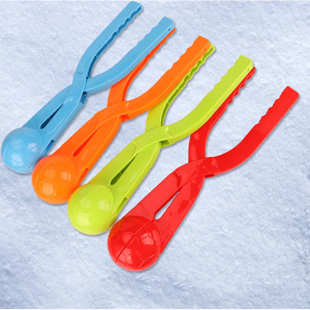 4 Uds. Práctico fabricante de bolas de nieve, juguetes para niños con mango antideslizante para peleas de bolas de nieve para niños (Color aleatorio)