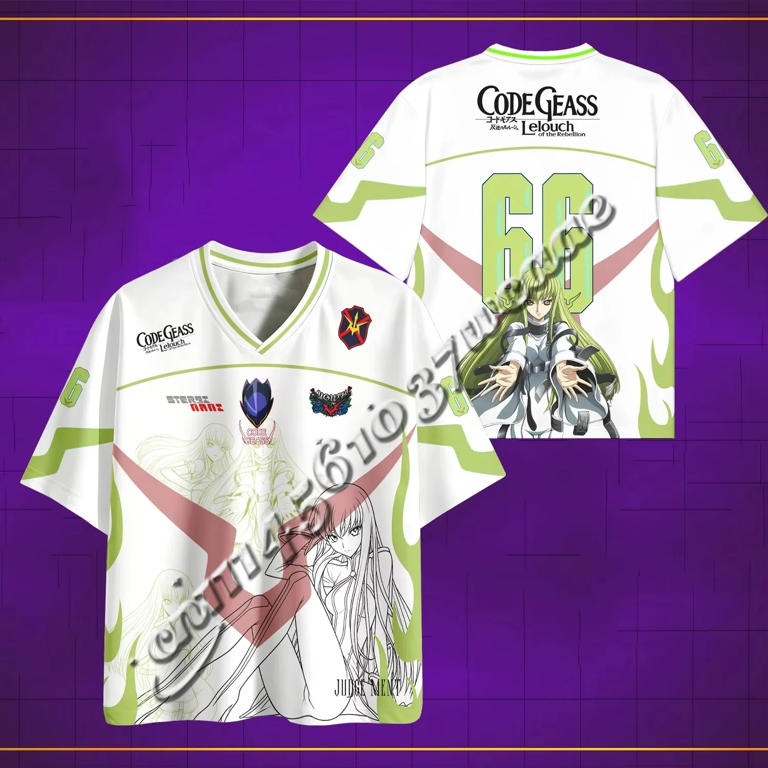 New 2026 Code Geass Oversized Jersey Y2K Style Men's and Women's Anime Lover Summer Breathable Casual T-Shirt FamilyMatching