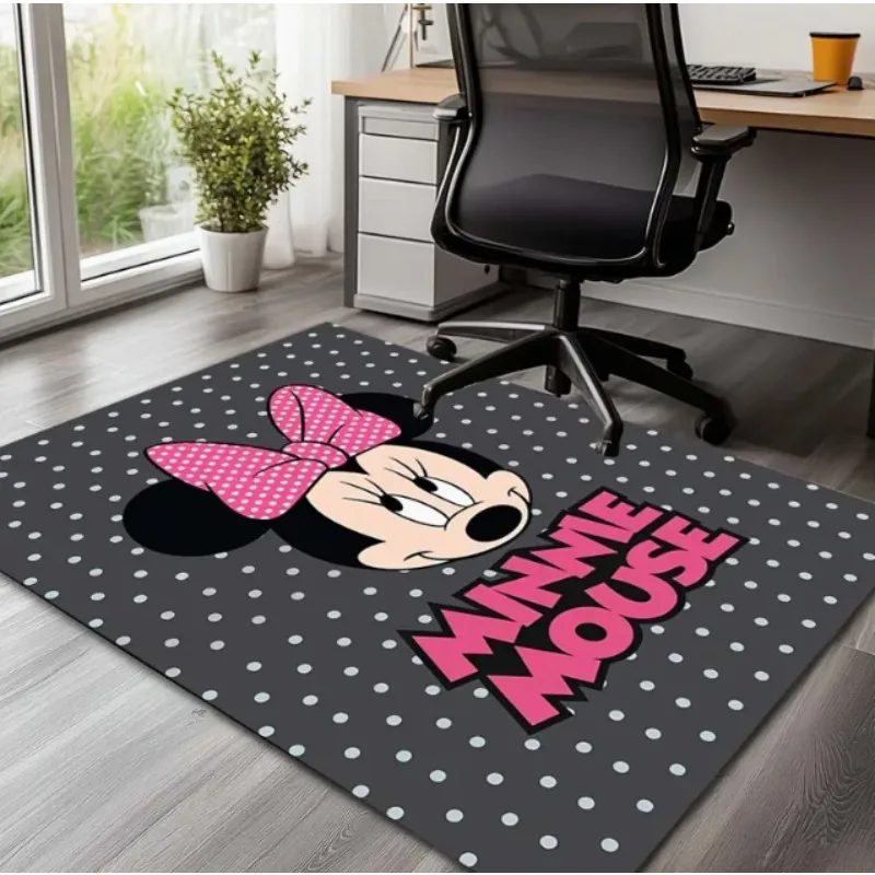1 قطعة سجادة مريحة ناعمة ميني ماوس باللون الوردي سجادة مطبوعة ثلاثية الأبعاد لغرفة المعيشة وغرفة النوم أو ديكور المدخل تصميم لطيف ومريح