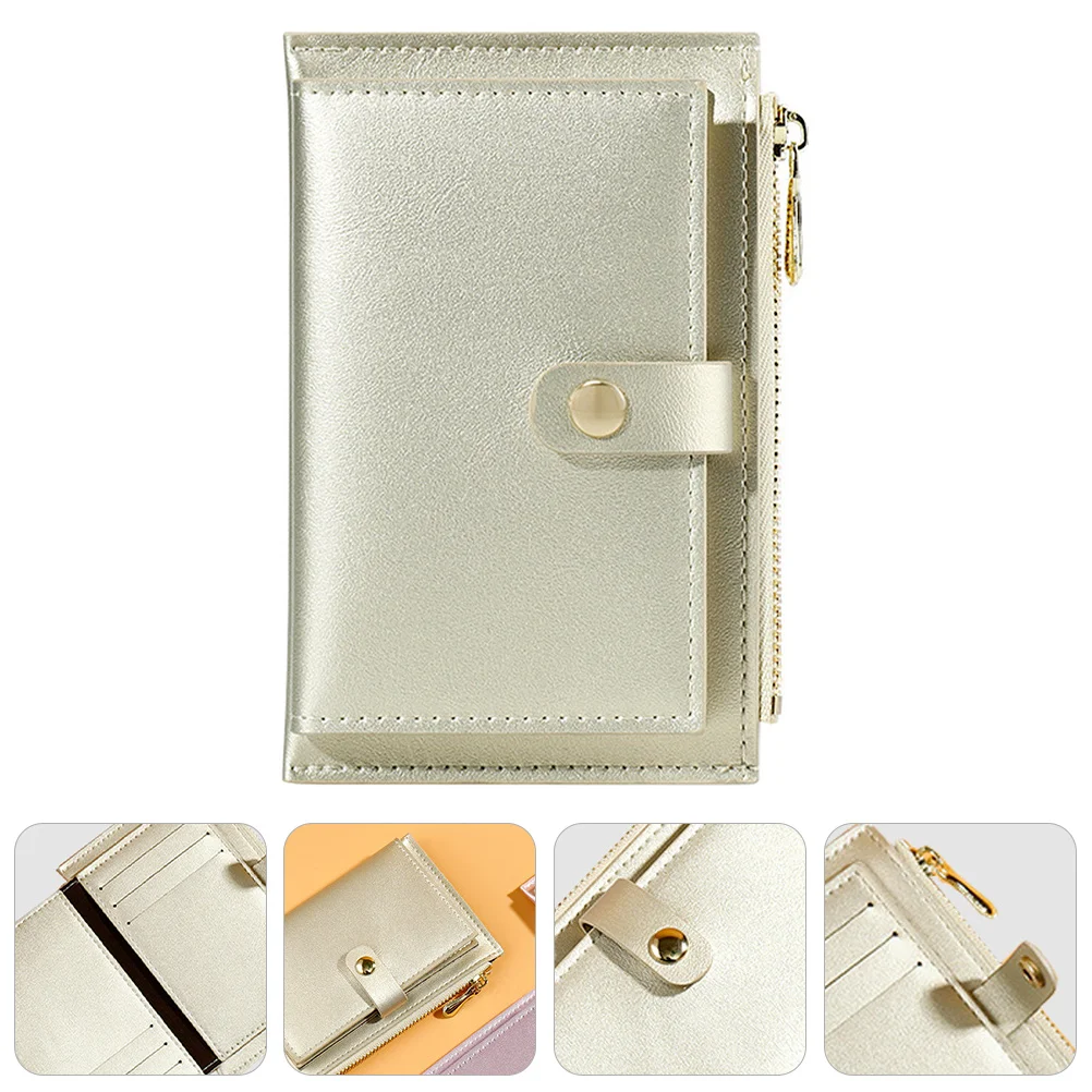 Durable Small Lightweight PU Wallet for Women Multi Pocket Design Credit Card Coin Purse Travel Shopping Birthday Gift