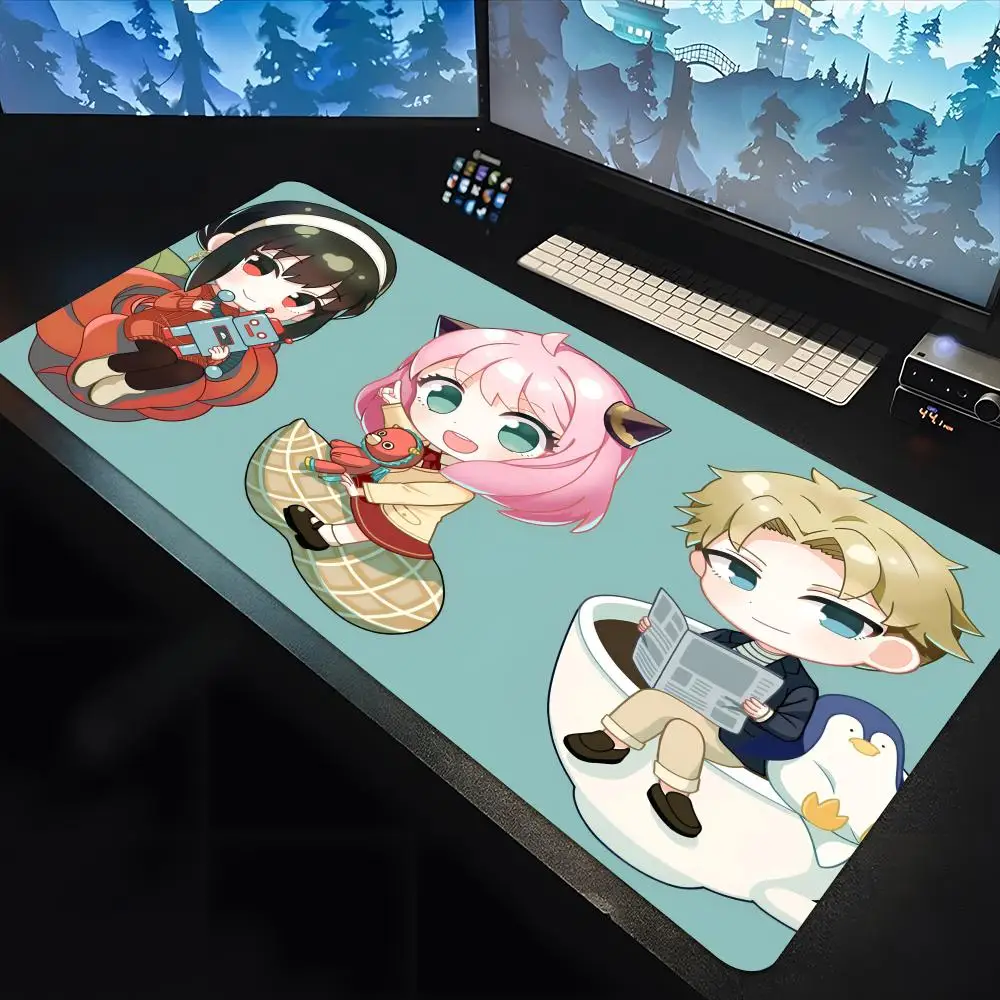 عائلة تجسس-لوحة ماوس للألعاب مانعة للانزلاق ، لوحة مفاتيح كبيرة ، لوحة مكتب ، سجادة لاب توب ، مطاط ، 48x40 ، 80x40 سم #4