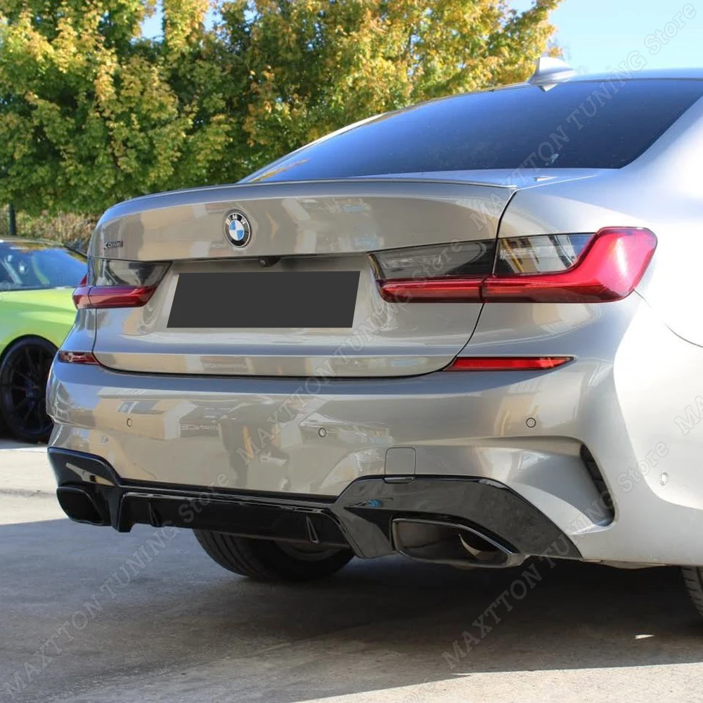 

For BMW 3 Series G20 G21 M Sport Pre-Lci 2019-2022 Gloss Black Rear Bumper Diffuser Lip MP Competition Splitter Valance Bodykits
