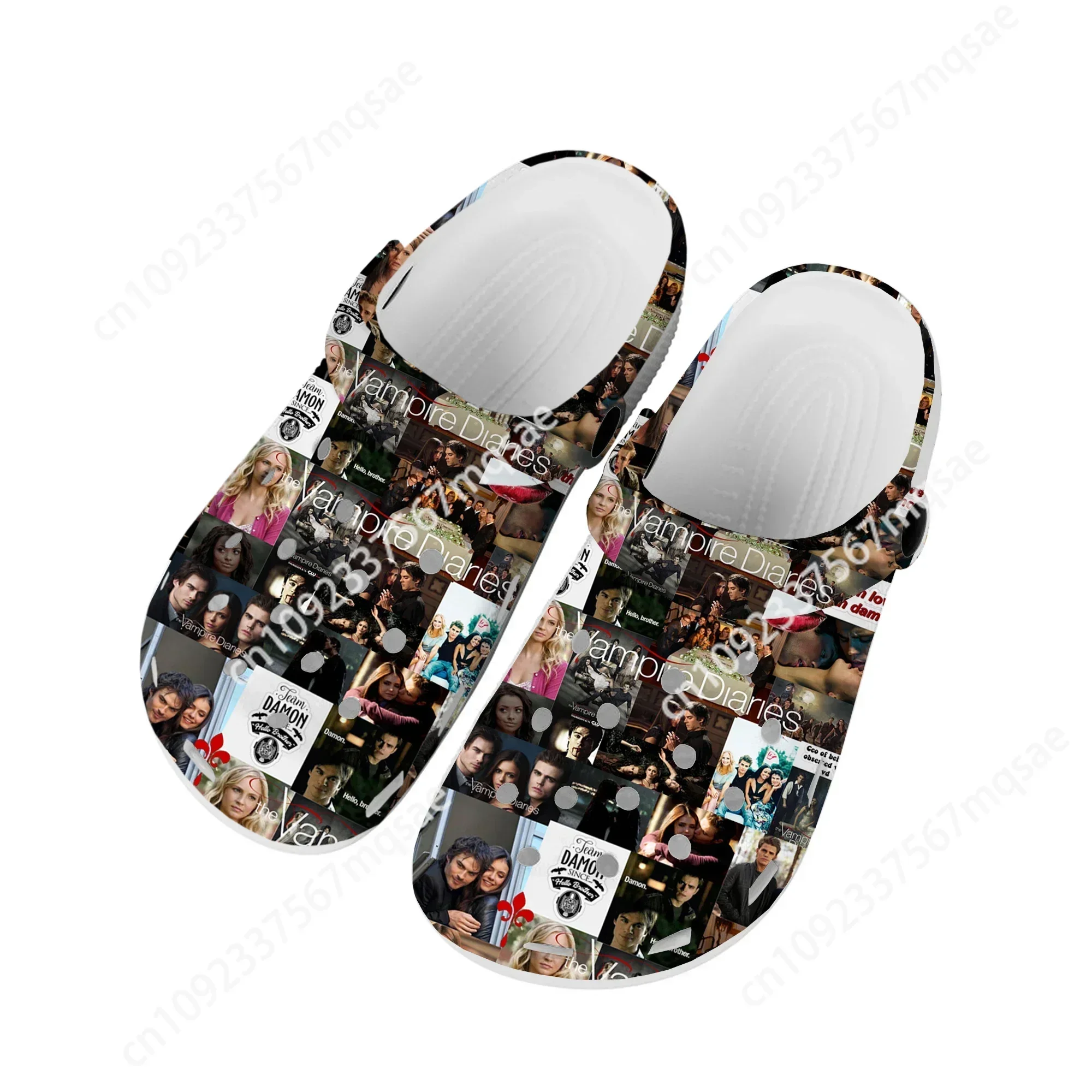 The Vampire Diaries Damon Salvatore Home Clogs Custom Water Shoes Mens Womens Teenager Shoe Garden Clog Beach Hole Slippers