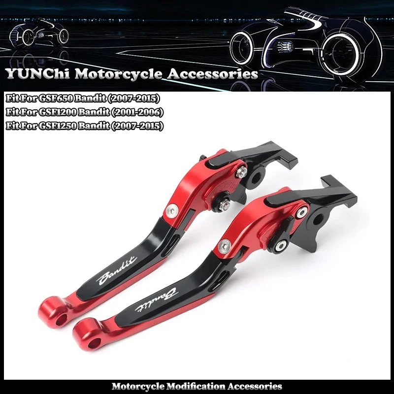 Motorcycle Clutch Lever Brake Lever Set Adjustable Folding Handle Levers Parts Fit For SUZUKI GSF650 GSF1200 GSF1250 Bandit
