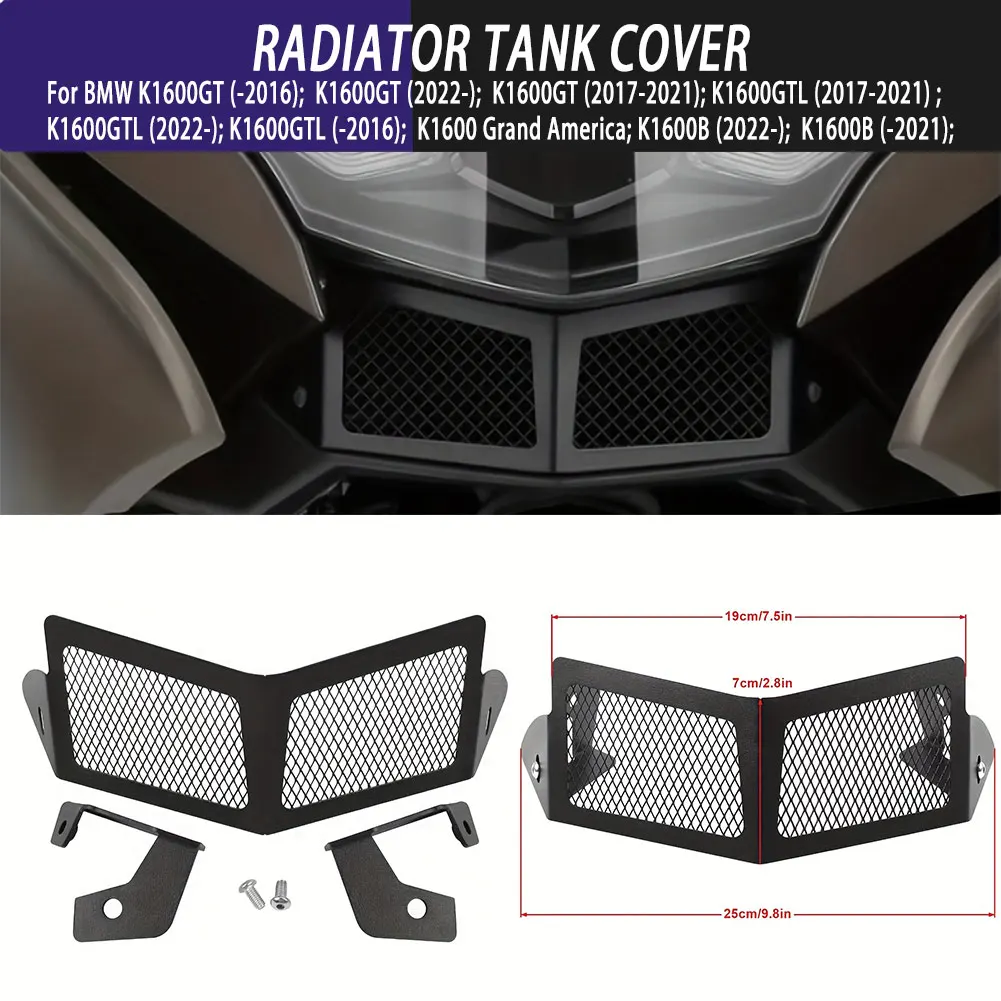 

Motorcycle Parts CNC Aluminum Radiator Oil Cooler Guard Grille Cover Protector For BMW K1600GT K1600B K 1600B 1600GT 1600GTL