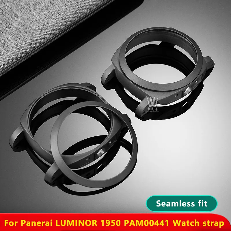 For Panerai LUMINOR 1950 PAM00441 PAM00312 PAM00359 Watch 44mm Ceramic watch case dial matte black case parts Replacement parts